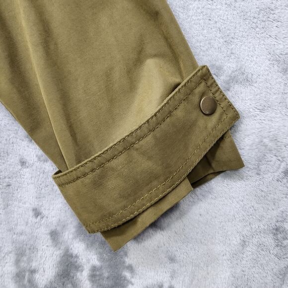 Old Navy Womens M Jurassic Green Water-Resistant Hooded Tie-Waist Trench Anorak - Picture 2 of 13